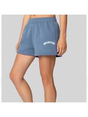 ✅Edikted-Beyond Edikted Sweat Shorts-blue-size L-NWT
